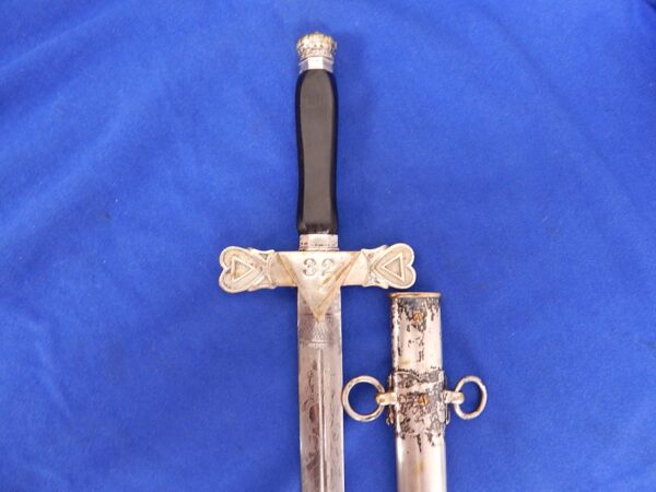 32nd Degree 1863 Dated Roby Manufactured Fraternal Sword - Image 5