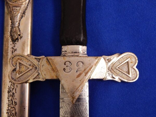 32nd Degree 1863 Dated Roby Manufactured Fraternal Sword - Image 19