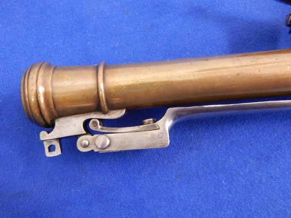European Blunderbuss Flintlock Pistol with Snap Bayonet - Image 11
