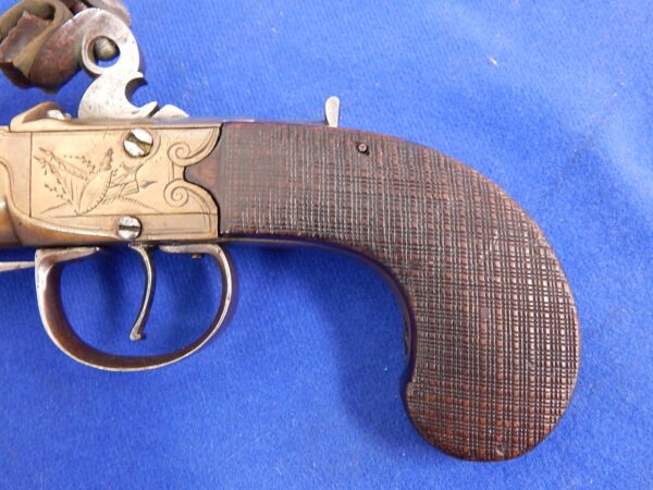 European Blunderbuss Flintlock Pistol with Snap Bayonet - Image 12