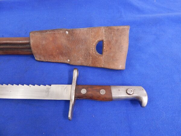 Swiss M-1906 Sawback Bayonet W/S & Frog - Image 5