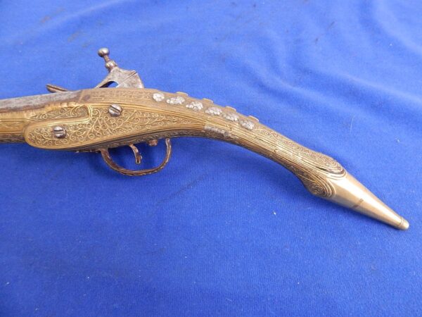 Albanian Rat Tail Miquelet Pistol - Image 9