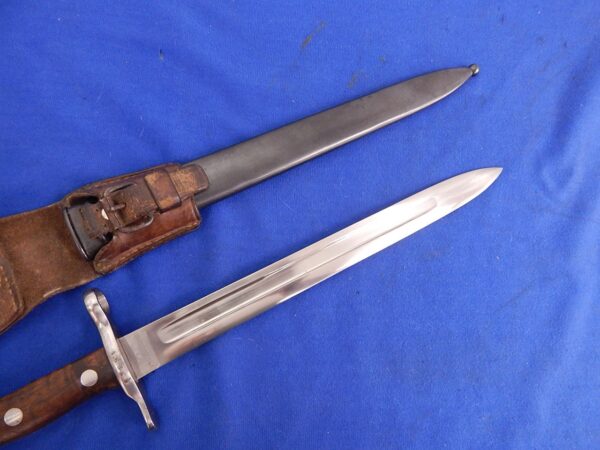 Swiss M-1889 Schmidt Rubin Rifle Bayonet W/S & Frog - Image 2