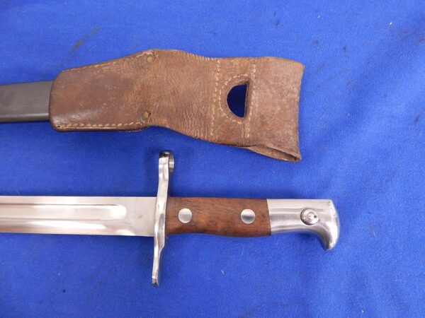 Swiss M-1889 Schmidt Rubin Rifle Bayonet W/S & Frog - Image 5