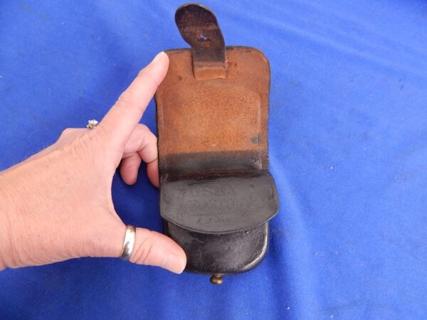 US Navy Yard Boston Early War Cap Box - Image 2