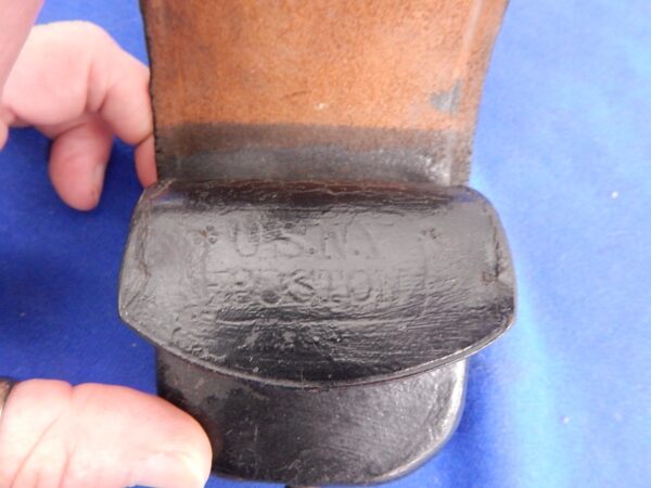 US Navy Yard Boston Early War Cap Box - Image 3