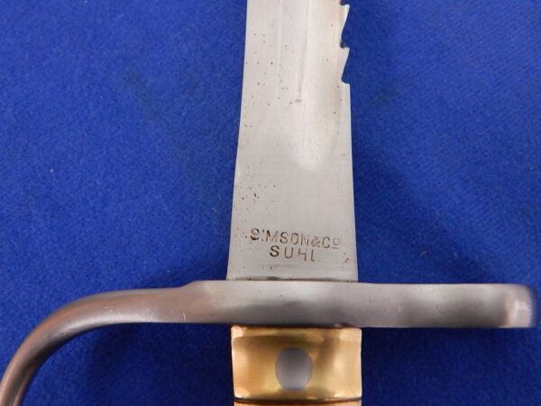 South African M-1896 Transval Mauser Sawback Bayonet W/S - Image 8