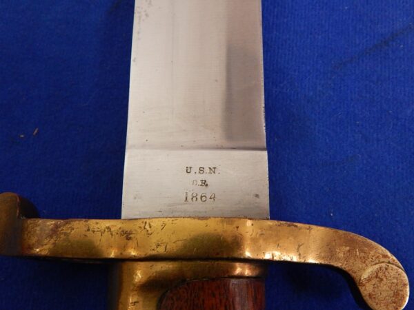 Ames 1864 Dated Dahlgren Bowie Bayonet - Image 7