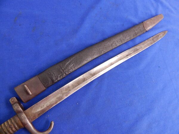 Bavarian M-1869 Werder Rifle Bayonet with 2 Step Cut - Image 2