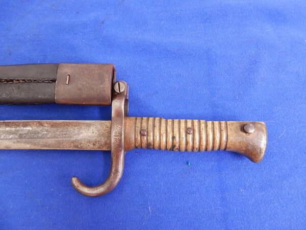 Bavarian M-1869 Werder Rifle Bayonet with 2 Step Cut - Image 5