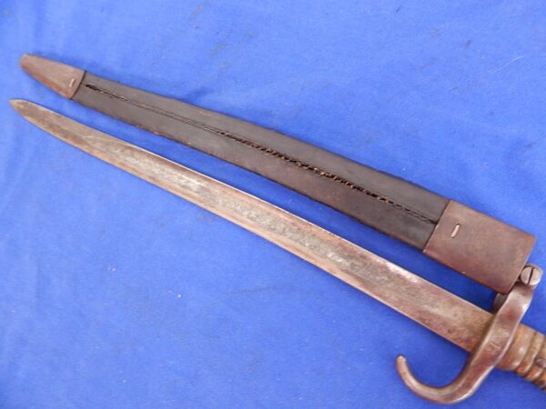 Bavarian M-1869 Werder Rifle Bayonet with 2 Step Cut - Image 6