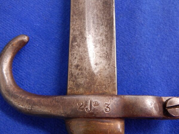 Bavarian M-1869 Werder Rifle Bayonet with 2 Step Cut - Image 8