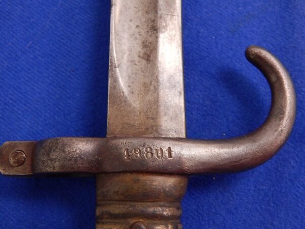 Bavarian M-1869 Werder Rifle Bayonet with 2 Step Cut - Image 9
