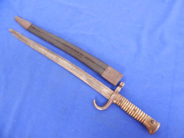 Bavarian M-1869 Werder Rifle Bayonet with 2 Step Cut - Image 10