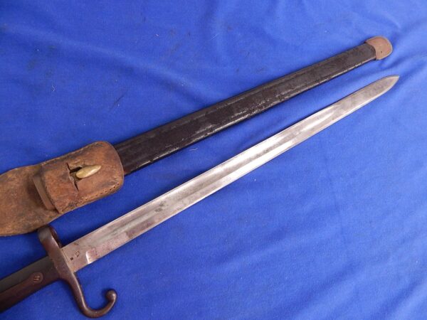 Italian M-1870 Vetterli Rifle Bayonet W/S & Frog - Image 2