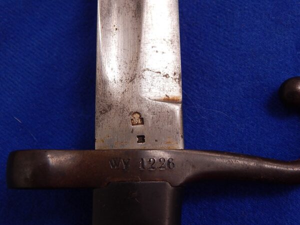 Italian M-1870 Vetterli Rifle Bayonet W/S & Frog - Image 3