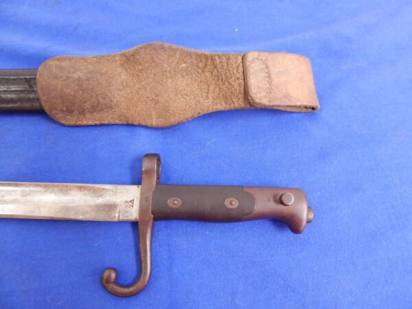 Italian M-1870 Vetterli Rifle Bayonet W/S & Frog - Image 6