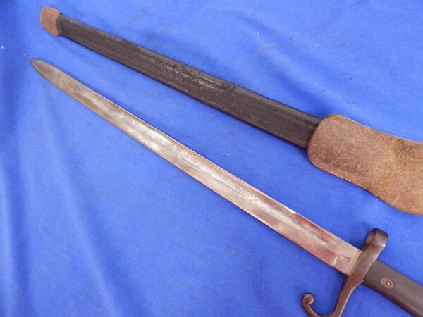 Italian M-1870 Vetterli Rifle Bayonet W/S & Frog - Image 7
