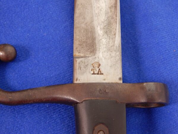 Italian M-1870 Vetterli Rifle Bayonet W/S & Frog - Image 8
