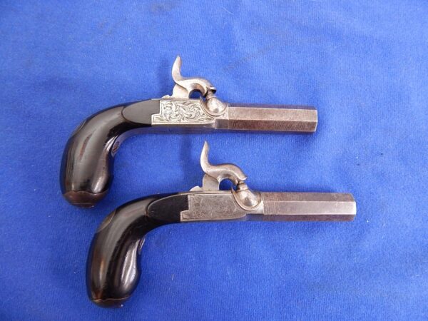 Cased Pair of Belgium Manufactured Persussion Single Shot Pistols - Image 3