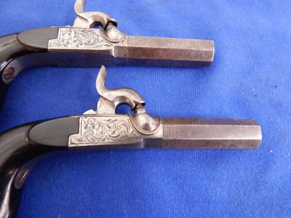 Cased Pair of Belgium Manufactured Persussion Single Shot Pistols - Image 4