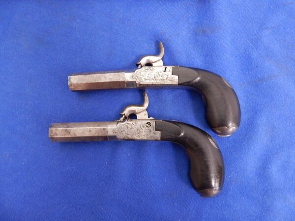 Cased Pair of Belgium Manufactured Persussion Single Shot Pistols - Image 7